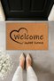 Koko Textured Door Mat - Heart-Shaped Welcome Sweet Home Written, Non-Slip Base, 45X70 cm - 3