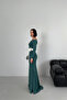 Maxi Balık Slit White Bow Graduation Evening Dress - 6
