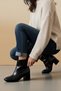 Samara Black Wrinkled Patent Leather (5 cm Heels) Daily Use Women's Boots - 3
