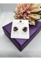 Zircon Stone Rotating Wheel Model Steel Earrings - 2