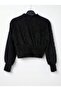 Premium Furry Mock Neck Cropped Women's Sweater - 4