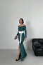 Maxi Balık Slit White Bow Graduation Evening Dress - 4
