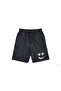 Women Men Unisex Smiley Face Printed Black Combed Cotton Shorts Relaxed Fit Pockets Elasticated Casual Sports Shorts