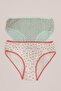 Plus size patterned 2 piece panty