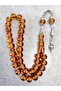 Fire Amber Prayer Beads / Bureaucrat Size / with Tassels