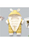 Girls Boys Baby Rabbit Eared Winter Thick Cute Lining Puffer Jumpsuit Coat - 3