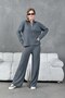 Basic Wick Knit Detailed Half Zipper Knitwear Bottom-Top Set Aw25Au0045