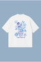 Nude Project Jarron Tee Blue Boxy Fit Oversized Unisex Tshirt – Printed T-Shirt |   Streetwear
