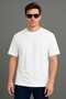 Men's Cotton White Lightweight Lycra T-Shirt Combed Cotton T-Shirt