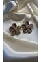 Zara Model Brown Flower Earrings