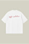 Off-White Script Boxy Fit Oversized Unisex 100% Cotton T-Shirt – Printed T-Shirt | Streetwear