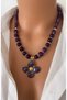Natural Stone Purple Agate Special Non-Tarnish Steel Flower Pendant for Mother, Women, Lover, Special Day Gift in Gift Box - 3