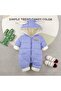 Girls Boys Baby Rabbit Eared Winter Thick Cute Lining Puffer Jumpsuit Coat - 5