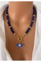 Natural Stone Navy Blue Lapis Stone Gold Plated Eye Pendant for Mother, Lover, Special Day Gift in Gift Box - 4