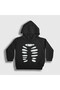 Unisex Children's Black Halloween Couple Lover Skeleton K Hooded Sweatshirt 580917Tt