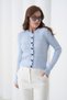Basic Ribbon Button Detailed Hair Braided Knitwear Cardigan Aw25Hi0066 - 4