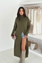 Maxiboy Turtleneck Slit Detailed Knitwear Dress Aw25El0025 - 6