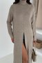 Maxiboy Turtleneck Slit Detailed Knitwear Dress Aw25El0025 - 3