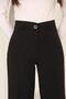 Women's black pleatless Palazzo Pants - 5