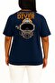 Oversized First Class Diver Pocket and Back Printed Unisex T-Shirt - 4