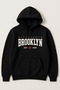 Hooded Kangaroo Pocket 3-Thread Cotton Front Printed Broklin Sweatshirt