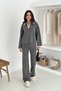 Oversized Half Zipper Polo Neck Knitwear Bottom-Top Set Aw25Au0048