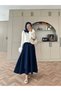 Premium Quality Scuba Fabric Design Loose Long Skirt - 3