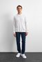 White Men's Stand Collar Regular Fit Sweater B35W40041 - 5