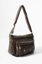 Washed Leather Crossbody Shoulder Bag Polyurethane Leather Mink Model:(571-14-16D) - 3