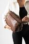 Washed Leather Crossbody Shoulder Bag Polyurethane Leather Tan Model:(571-14-16D) - 2