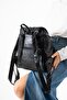 Faux Leather Washed Backpack (Polyurethane) Black Model:(571-14-16J) - 2