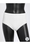 Women's Luxurious Lace Jacquard 100% Cotton 2-Pack Bato Panties - White - 3