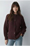 Burgundy 5 Button Cardigan - 251061 - 2