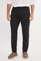 Men's Black Linen Slim Fit Slim Fit Elastic Waist Side Pocket Stretchable Trousers
