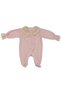 Baby Girl Lilac Lace Collar Velvet Snap-On Jumpsuit
