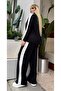 Women's Plus Size Snap Detail Turn-Down Collar Modal Fabric Stretchy Soft Textured Tracksuit Set 25091 - 5
