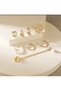 8 parça küpe seti gold küpe set - 2