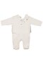 Baby Boy Ecru Gray Luxury Jumpsuit with Bow Tie and Vest Set Booties - 4
