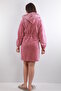 Women's 100% Bamboo Hooded Soft Extra Soft Dressing Gown with Embroidery Detail - 4