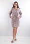 Women's 100% Bamboo Hooded Soft Extra Soft Dressing Gown with Embroidery Detail