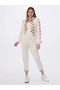 Women's Plus Size Beige, Collar Detail, Sleeve Mouth Elastic Tunic 65N39261 - 5