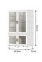 2 Layers Stylish Multi-Functional Storage Cabinet - 2
