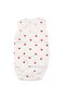 Baby Girl Ecru Red Heart Printed Strap Snap Fastener Bodysuit - 4