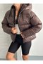 Women's Gel Padding Hooded Zippers Waterproof Inflatable Coat 25222 - 7