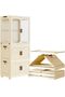 2 Layers Stylish Multi-Functional Storage 1 Cabinet & 2 Wardrobe - 6