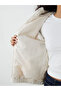 Xside Ecru Hooded Oversized Women's Plush Jacket - 4