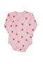 Baby Girl Pink Ecru Peach Patterned 3-Piece Swaddle Bodysuit - 8