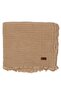 Unisex Brown Tasseled 4 Layer Blanket 80X120