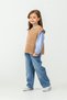 Girl's Knitwear Vest-Shirt-Denim Pants 3-Piece Set - 2