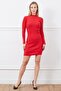 Camisole Turtleneck Dress - Dark Red